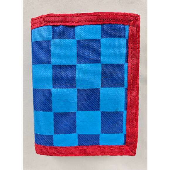 STEPHEN JOSEPH KIDS BLUE CHECKER HORSE WALLET TRIFOLD STYLE SIZE 4.5X3.5 - Picture 2 of 8